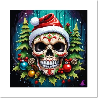 SANTA SKULL Posters and Art